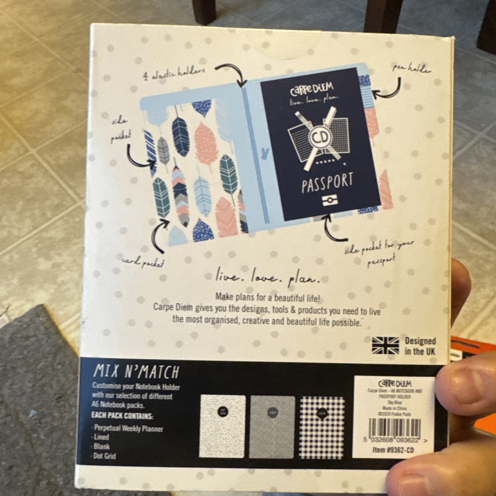 Carpe Diem Sky Blue Personal Planner New Open Box