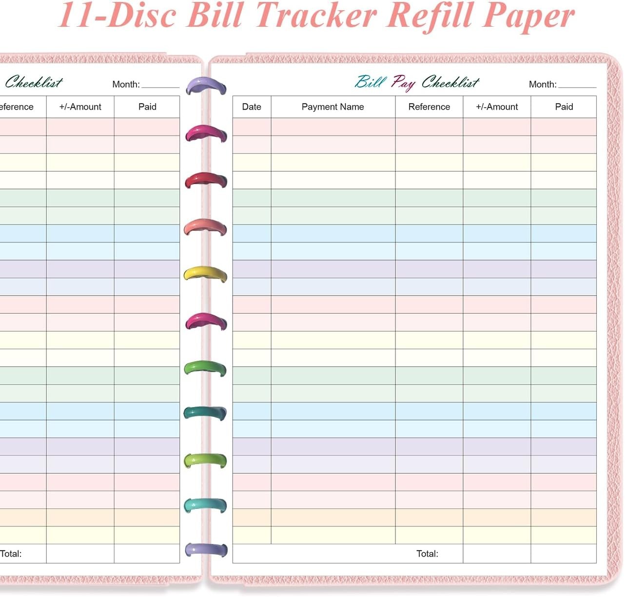 (2-Pack) A4 TUL Bill Payment Checklist Refills – 100 Sheets/200 Pages Letter