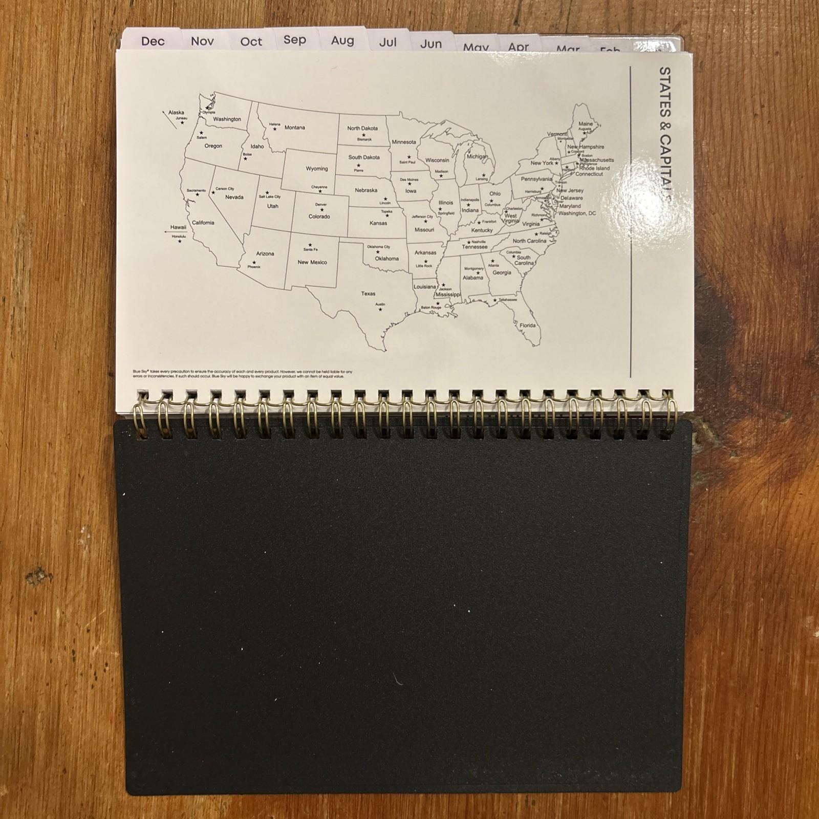 BLUE SKY 2026 WEEKLY/MONTHLY PLANNER 8-1/2″ X 11″ 155825 NEW Black Flowers