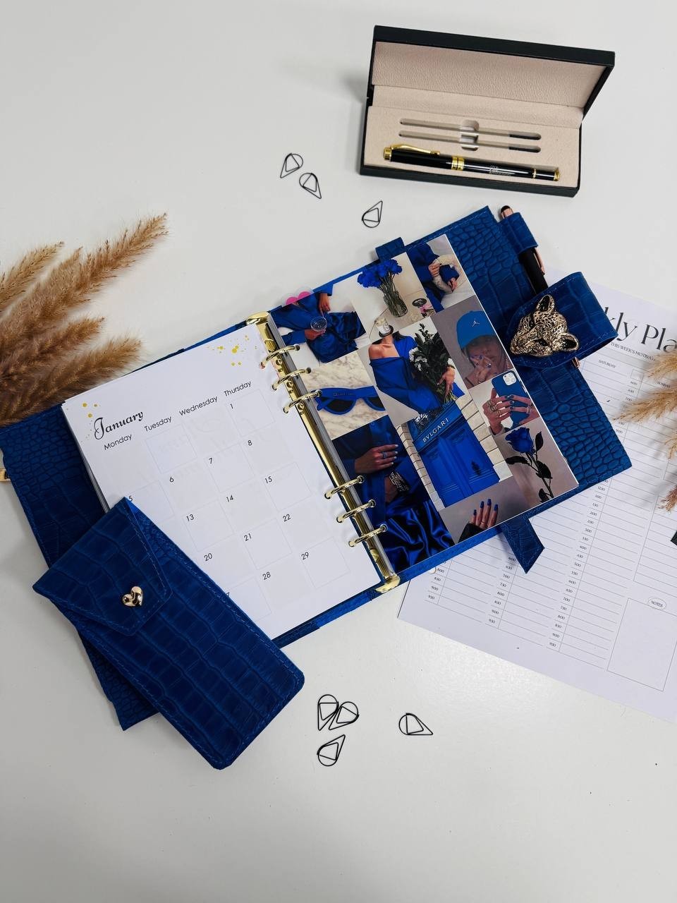 Command Your Day with Unapologetic Elegance Leather Notebook With Leopard