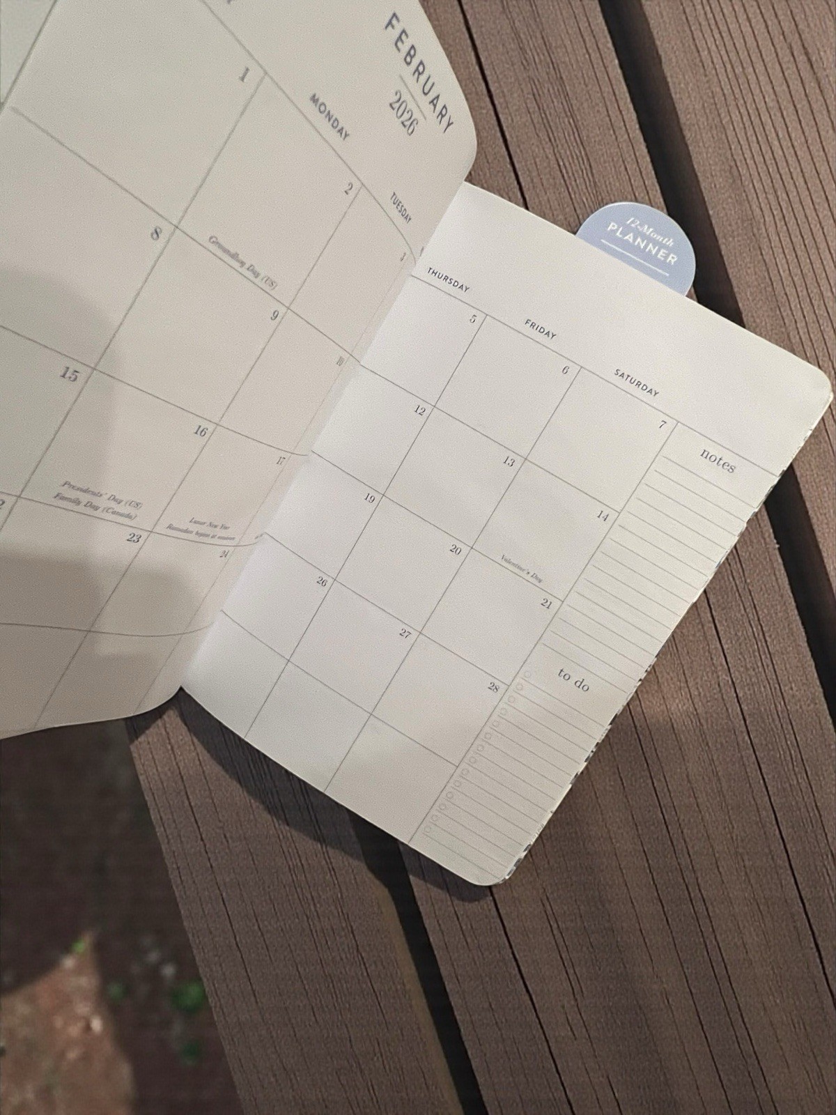 Eccolo World Planner Floral Hardcover Daily Weekly Calendar Organizer BLUE/WHITE