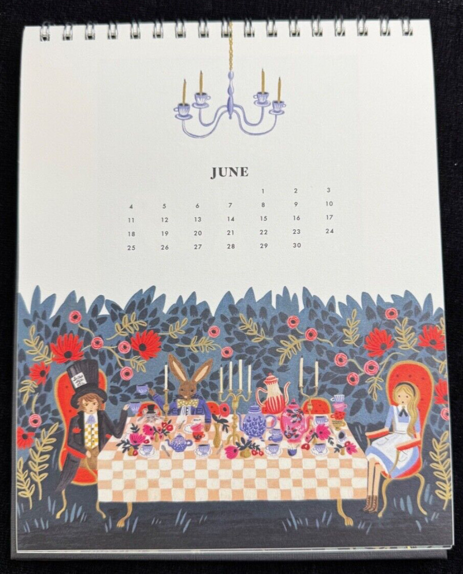 Rifle Paper Co. Limited Ed. Alice In Wonderland 2017 Desk Calendar – Great Art