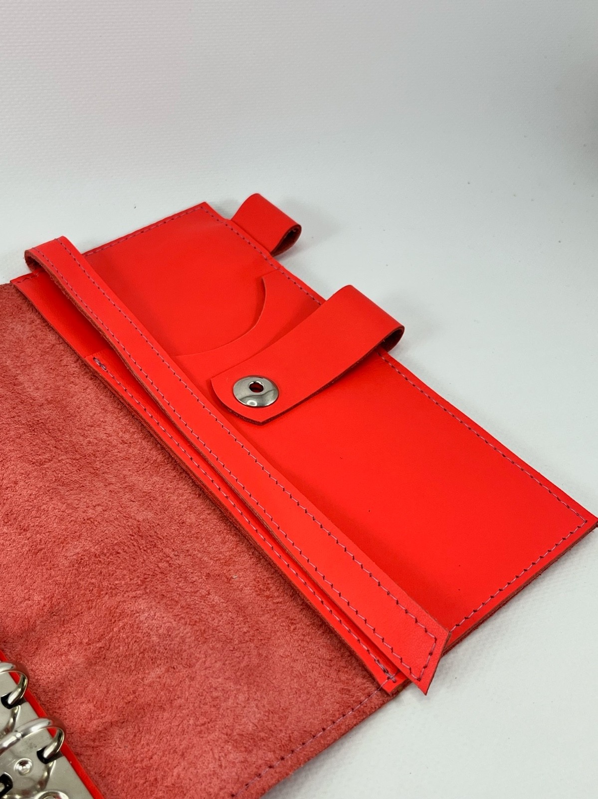 Green Leather cover A5 notebook. Just leather cover A5 for notebook with binder.
