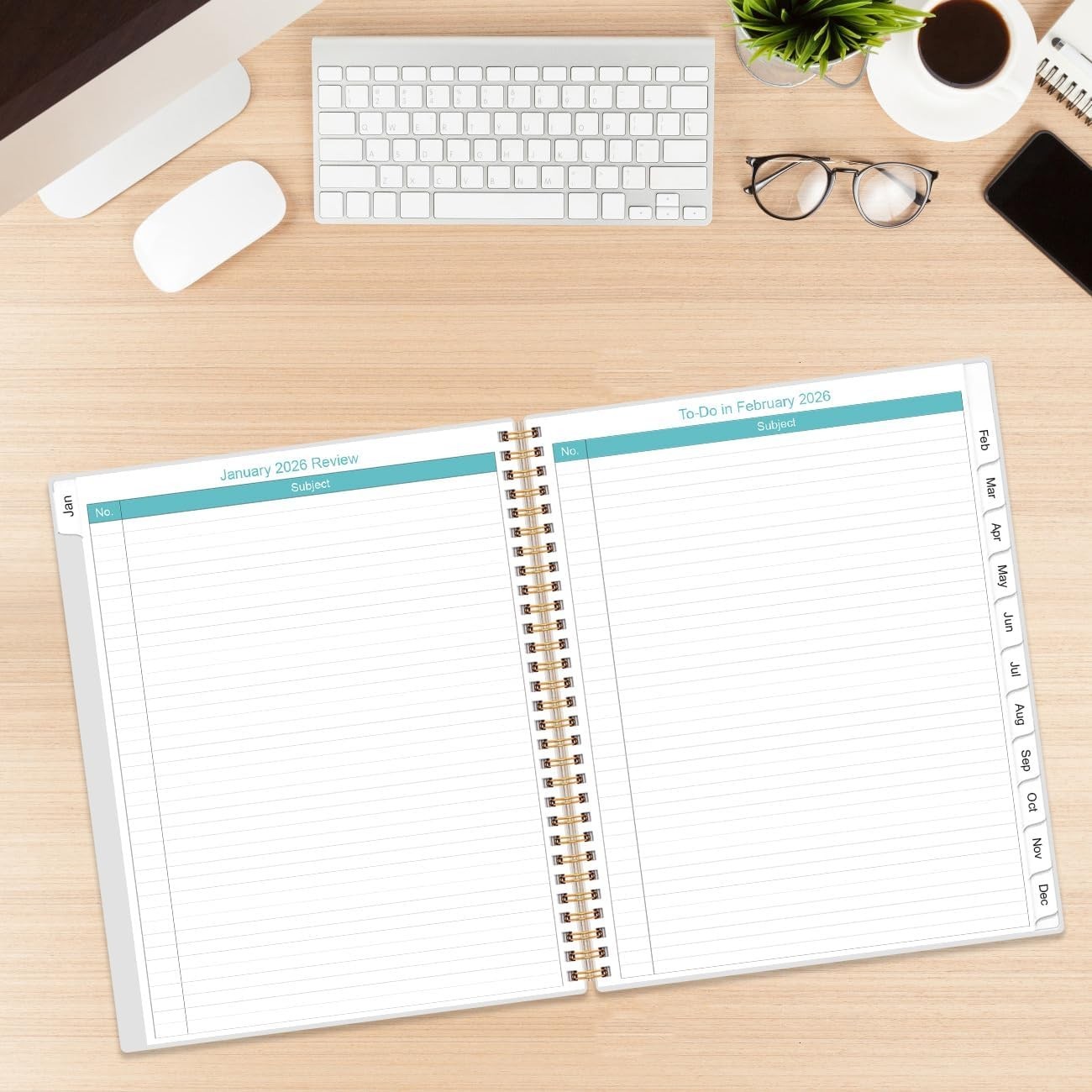 Elegant 2026-2027 Planner – 18- Calendar with Tabbed Pages & Storage Pocket
