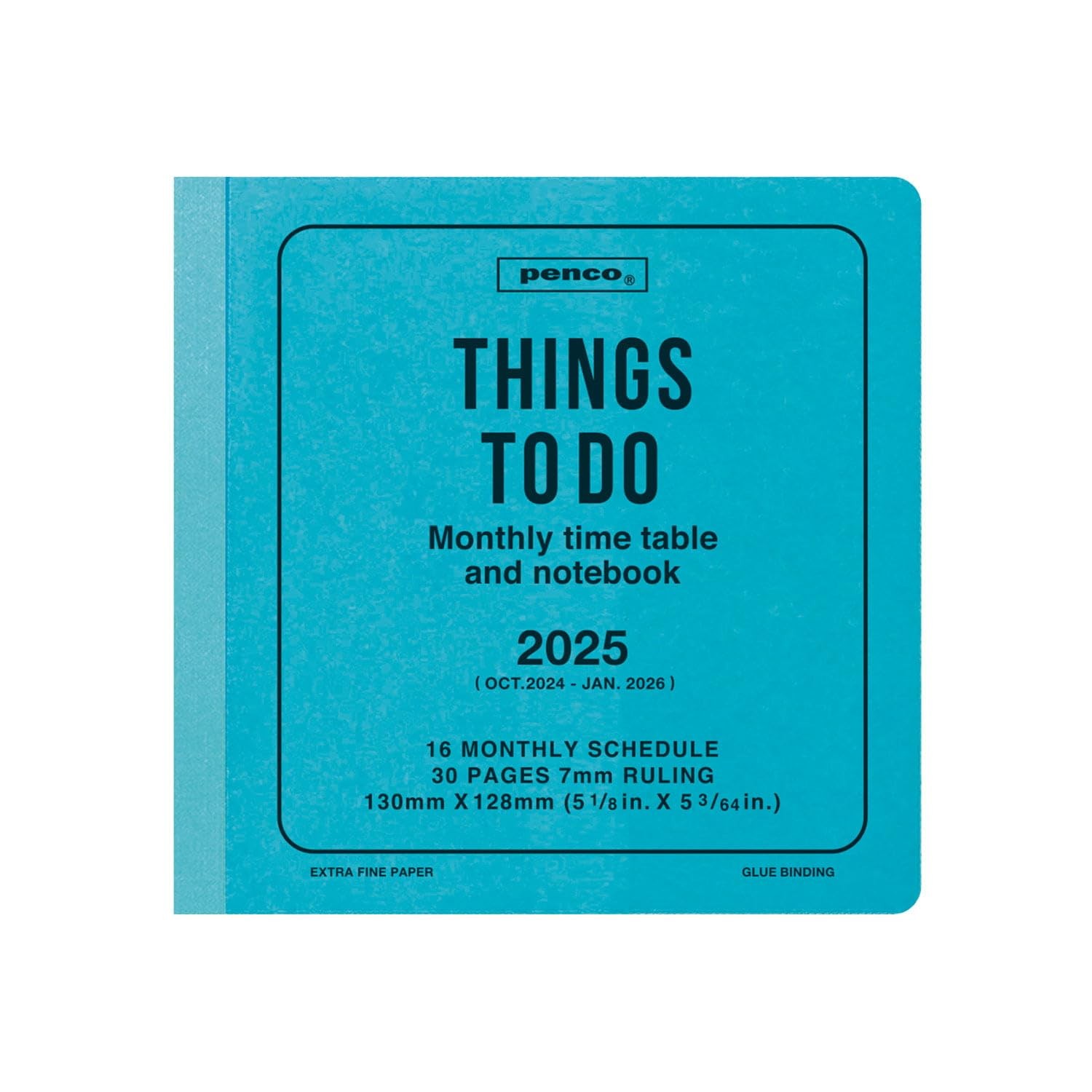 Penco 2025 HIGHTIDE Monthly Planner (Starts October 2024) – Blue Square