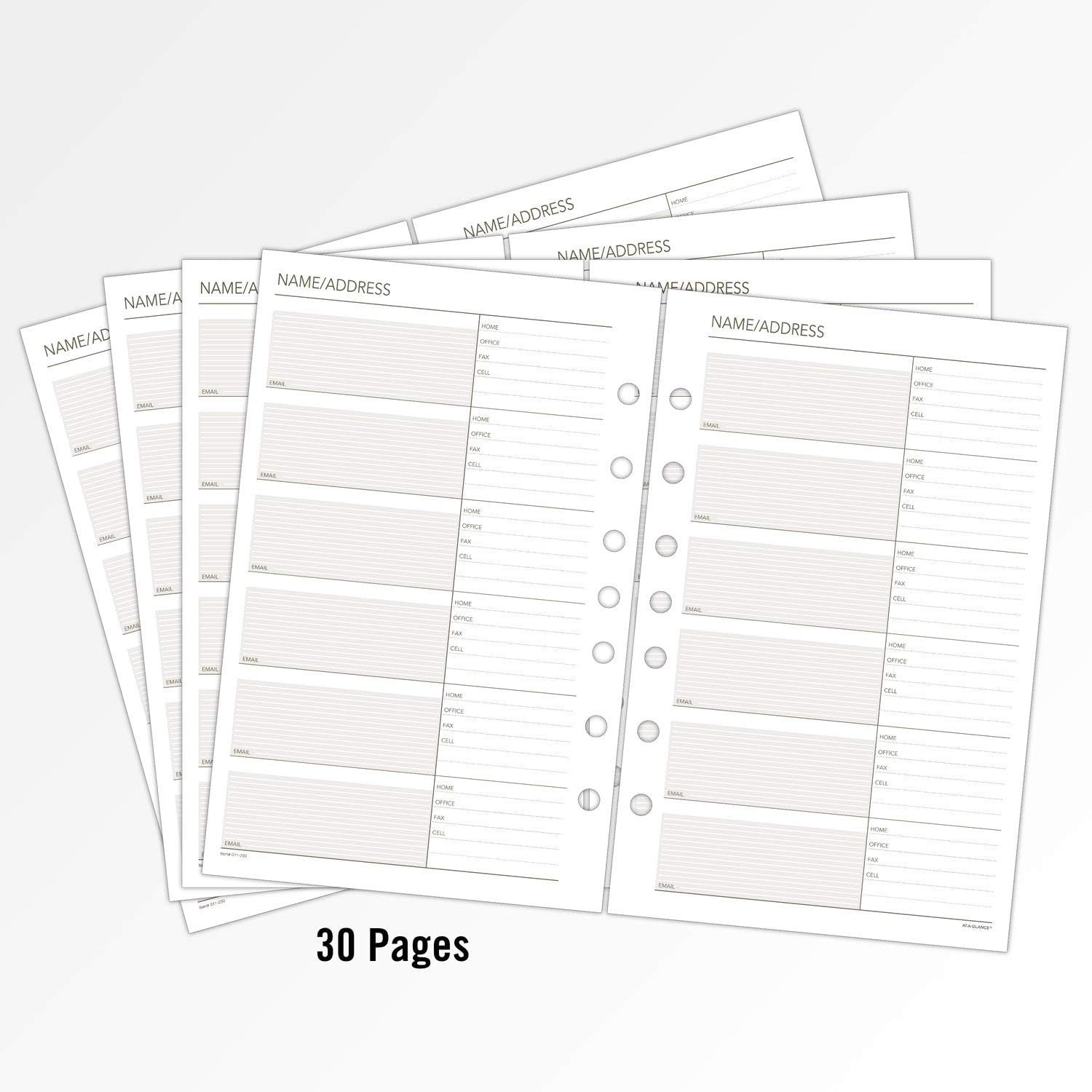 AT-A-GLANCE Day Runner Telephone and Address Pages, Refill, Loose-Leaf, Undated,