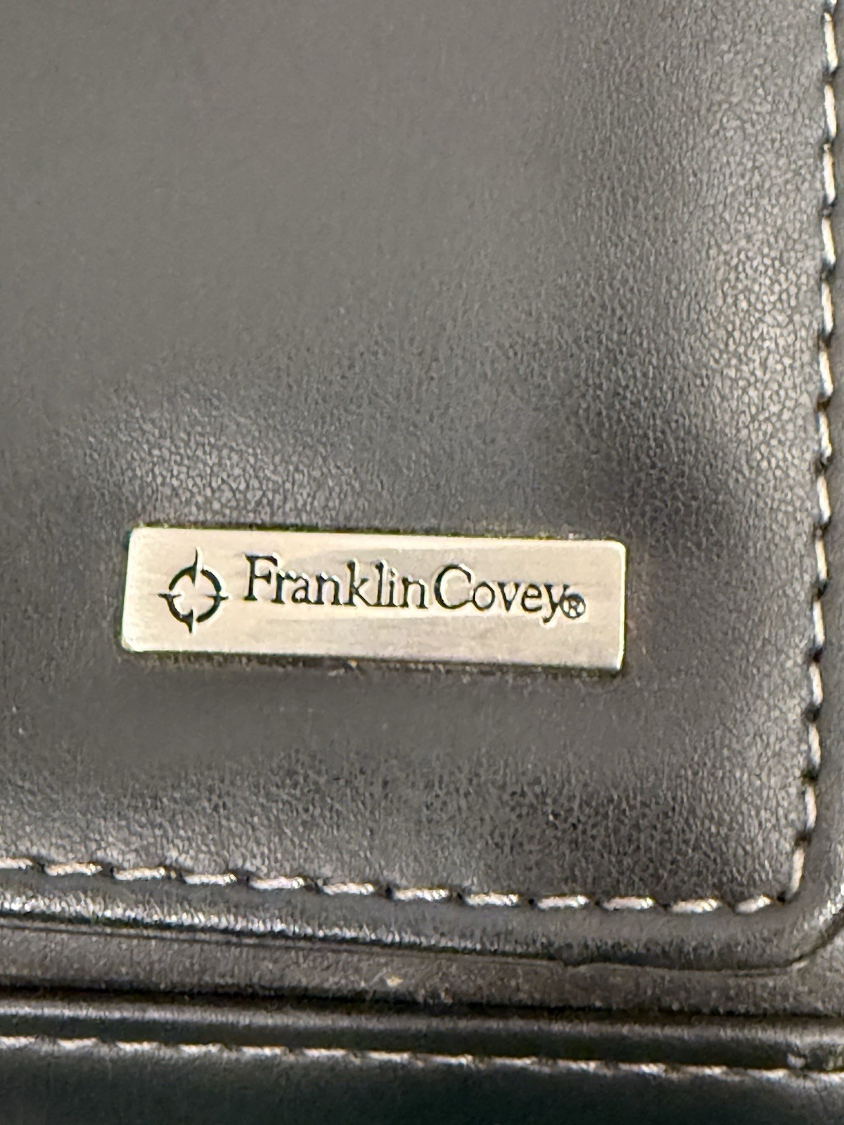 Franklin Covey Black 7 Ring Binder Planner Organizer Handles Zip Tote w/Handles