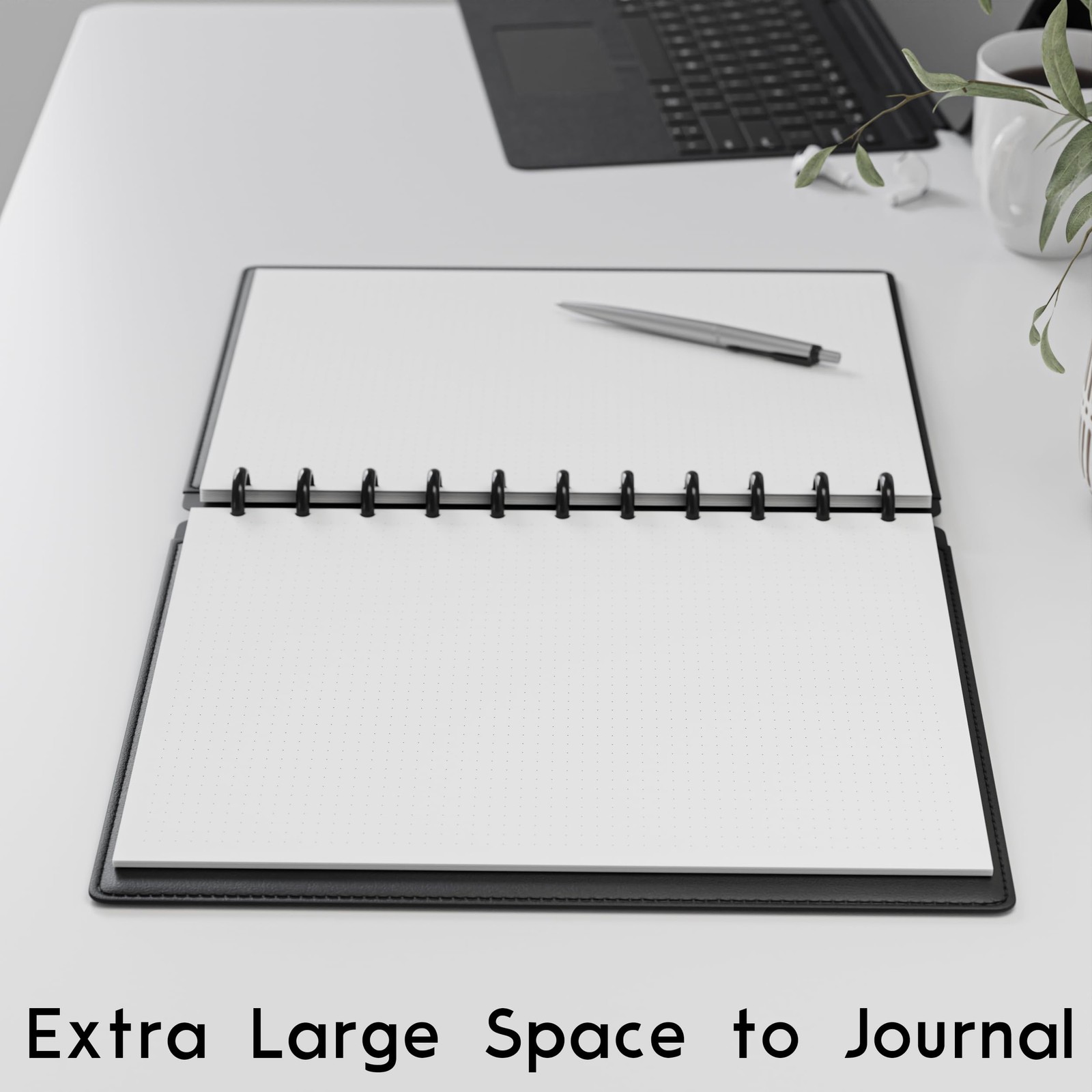 Discbound Letter Size Extra Thick Dot Grid Paper Refill, 200 Sheets, White