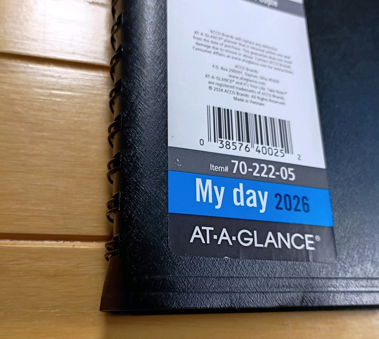 AT-A-GLANCE My Day 2026 Group Planner. #70-222-05 New.