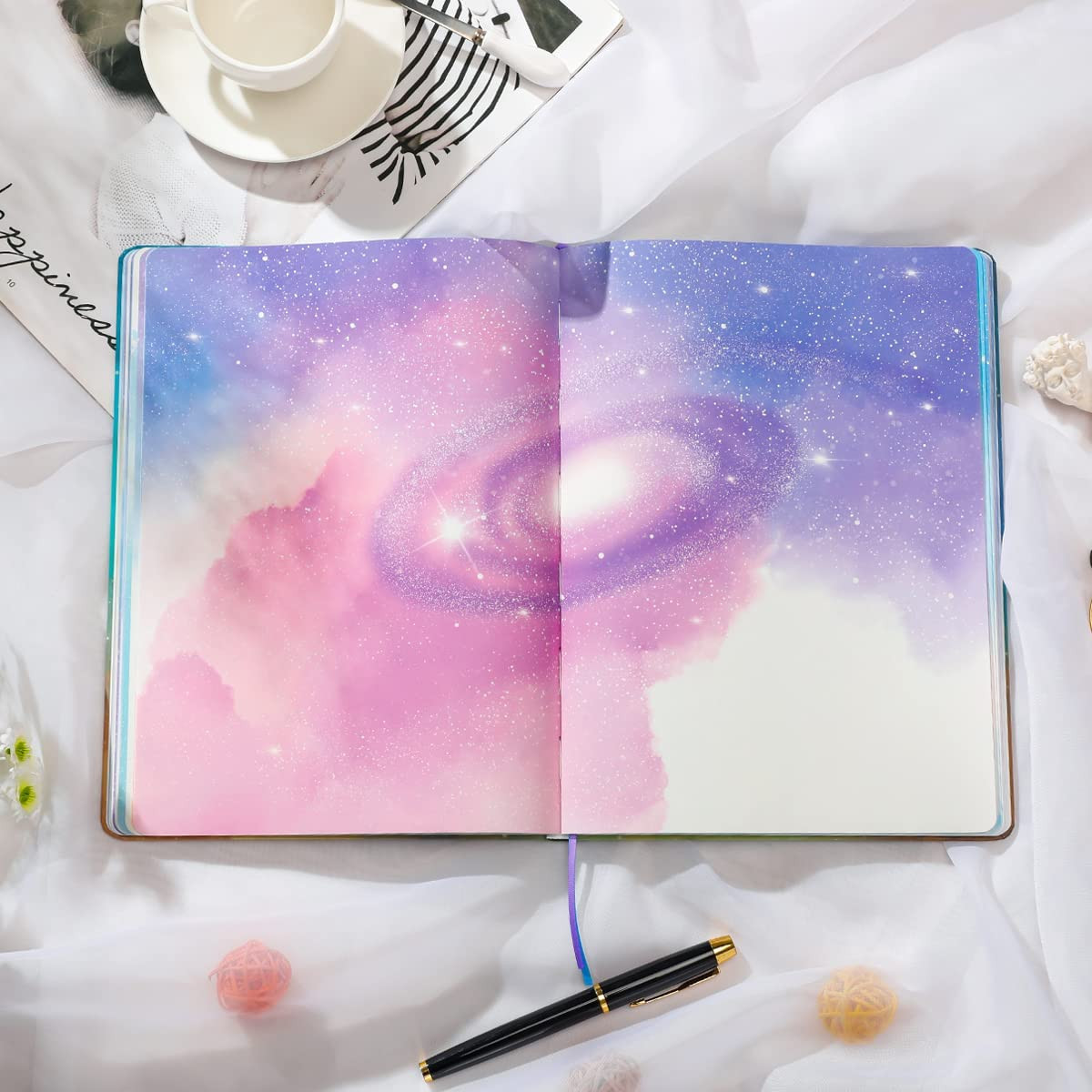 Starry Sky Writing Journal for Women, Men, Unique Colorful Blank Notebook