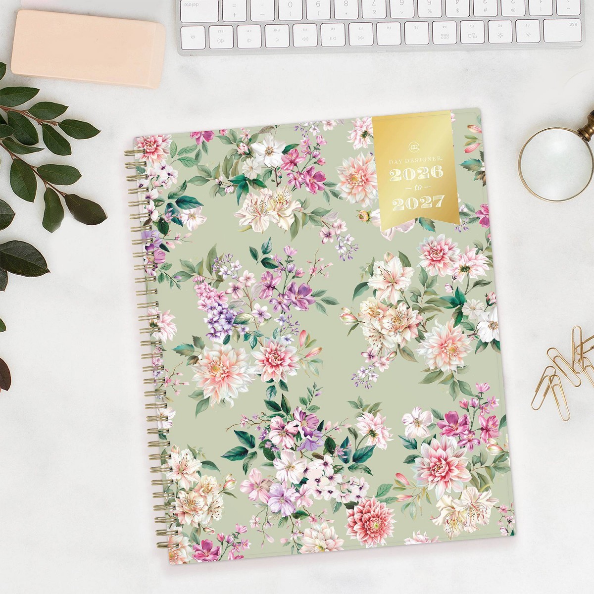 Day Designer 8.5″x11″ 2026-2027 Planner Pemberley Light Sage Weekly/Monthly