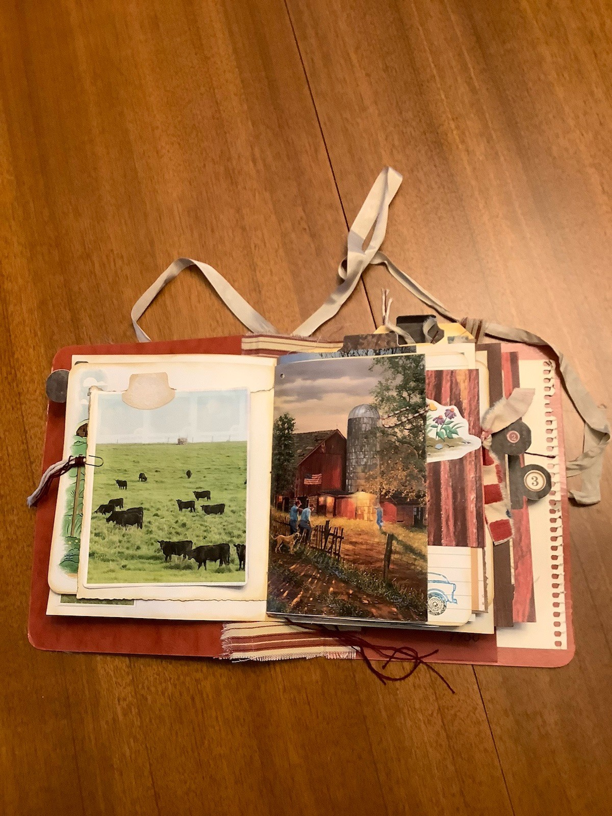 Handcrafted Junk Journal Farm Country Animals 1 Of A Kind Recycled Papers