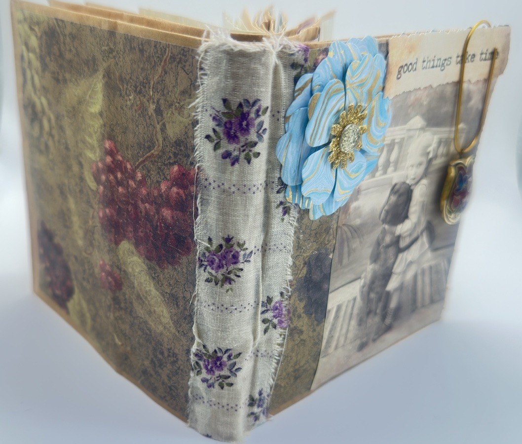 Junk Journal Good Things Take Time Brown Paper Bag Medium Coffee Dyed Paper