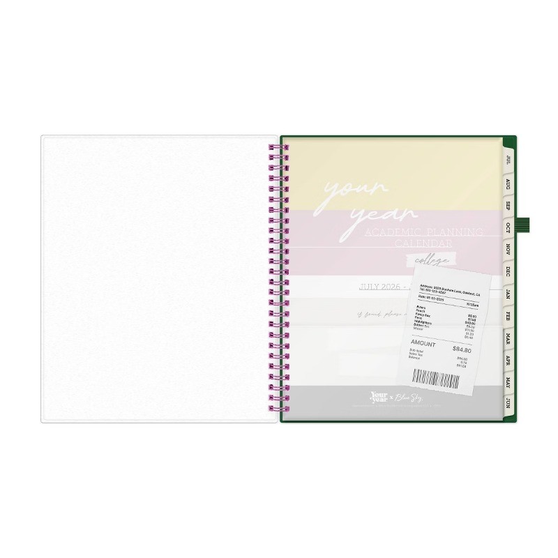 Blue Sky Your Year College Weekly/Monthly Planner Wirebound 7″x9″ Green Date
