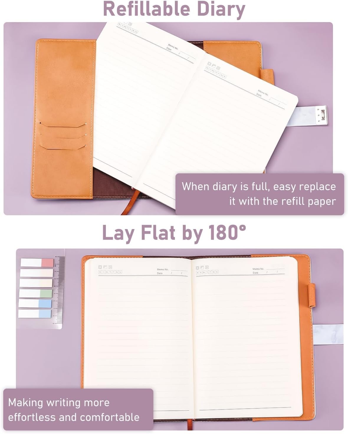 Marble Diary with Lock for Girls and Women, Lockable A5 Secret Journal