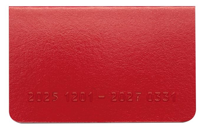 Reimei Fujii Planner Card Size Monthly Block Red