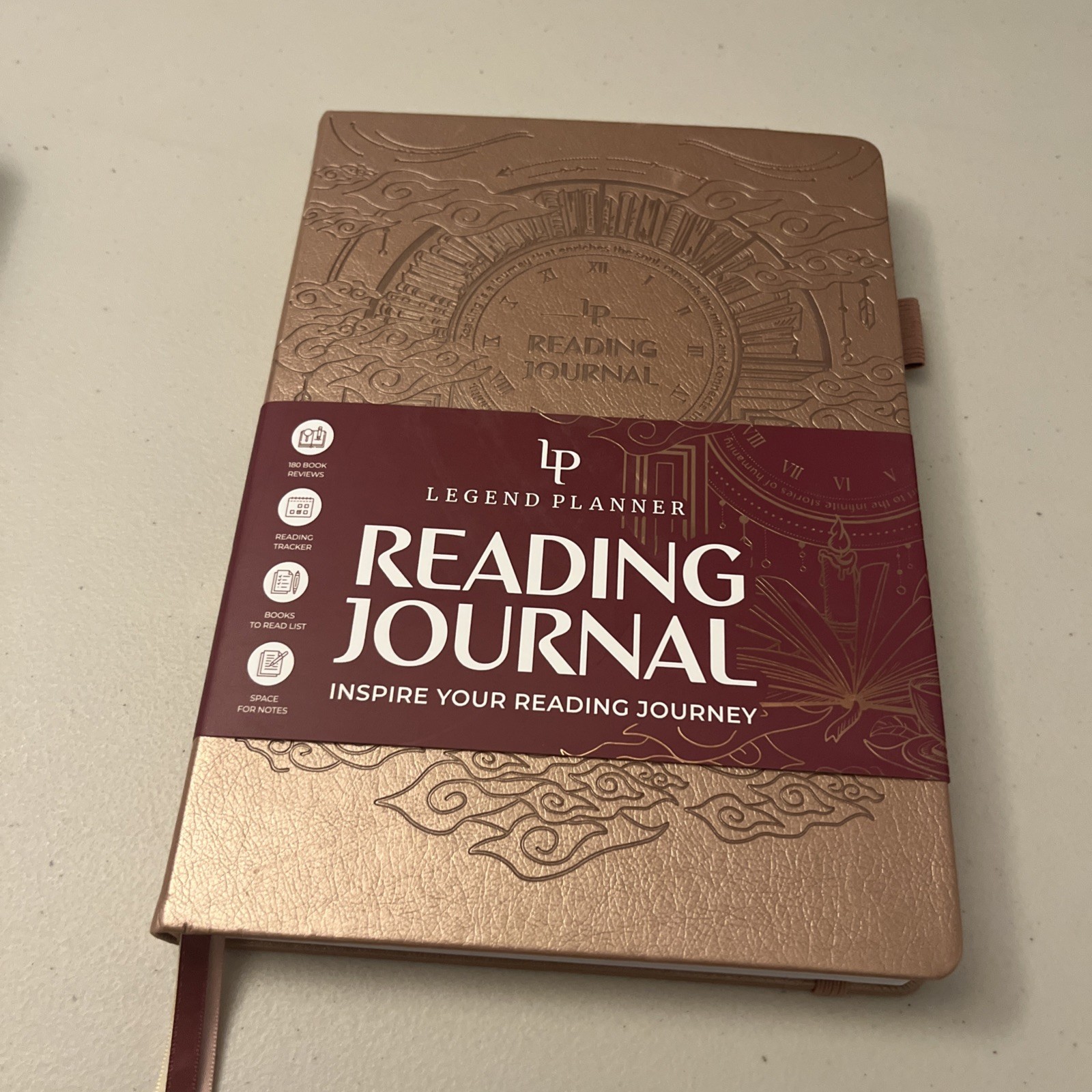 Legend Planner Reading Journal Rose Gold, NEW Book Review