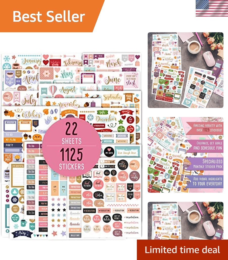 Aesthetic Monthly Planner Stickers – 1100+ Beautiful Design Accessories Enhan…