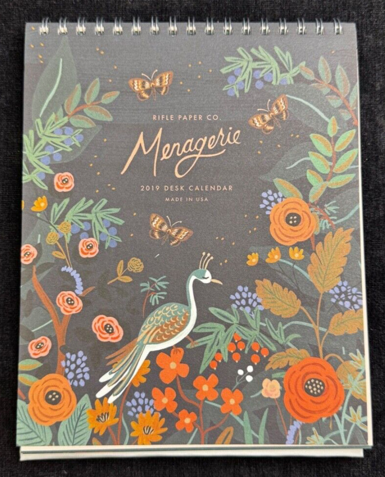 Rifle Paper Co – “Menagerie” Nature 2019 Desk Calendar – Great Art For Framing