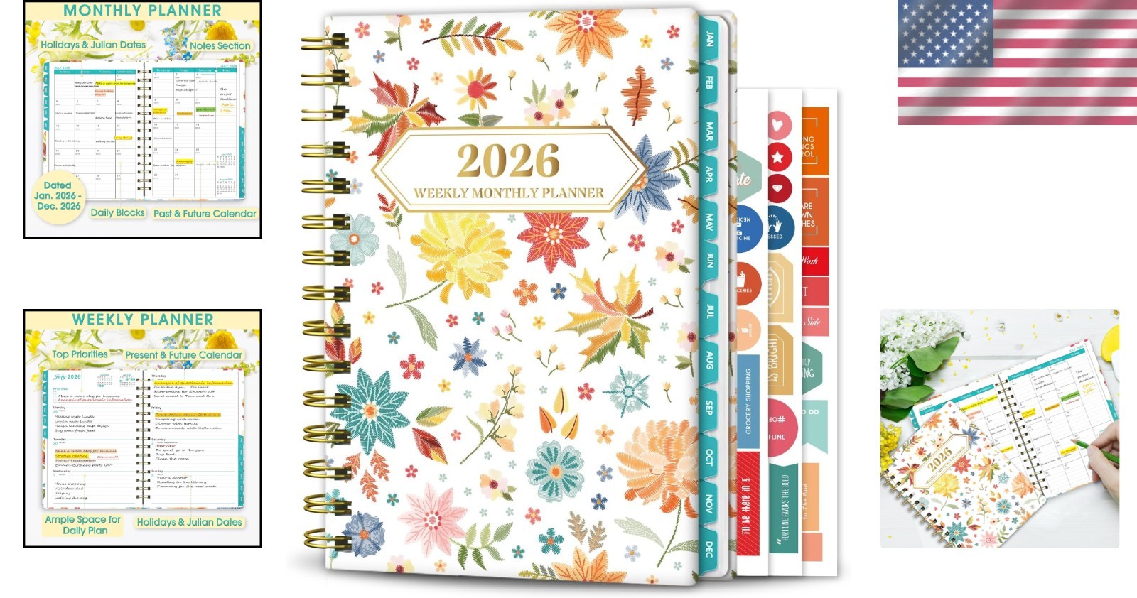 Sophisticated 2026 Planner: 144 Pages of Daily, Weekly & Monthly Planning Ease