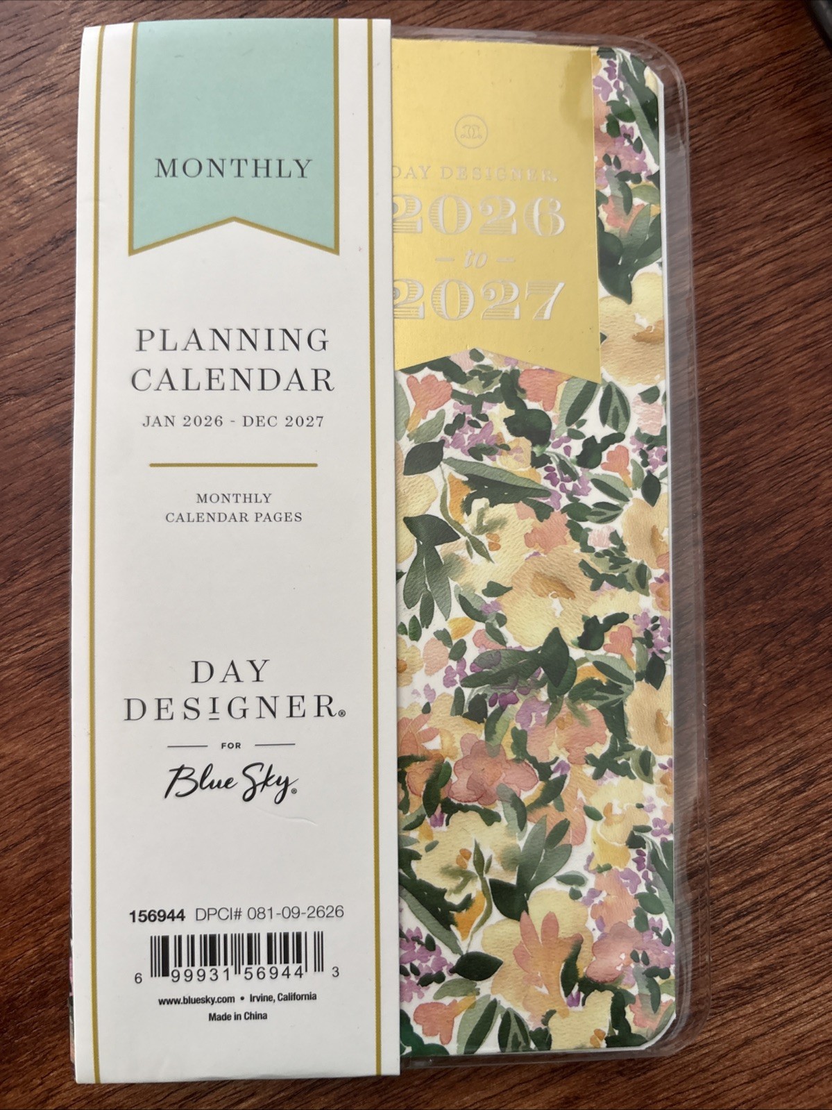 Blue Sky 2026 2027 Pocket Calendar Floral Checkbook Planner Mini NEW