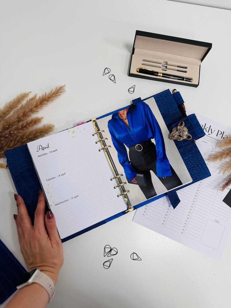 Command Your Day with Unapologetic Elegance Leather Notebook With Leopard