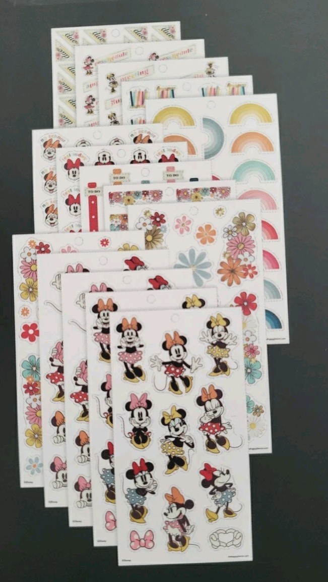 Happy Planner ~ Disney Sunny Minnie Mouse Teacher ~ Value Pack Stickers 515 Pcs