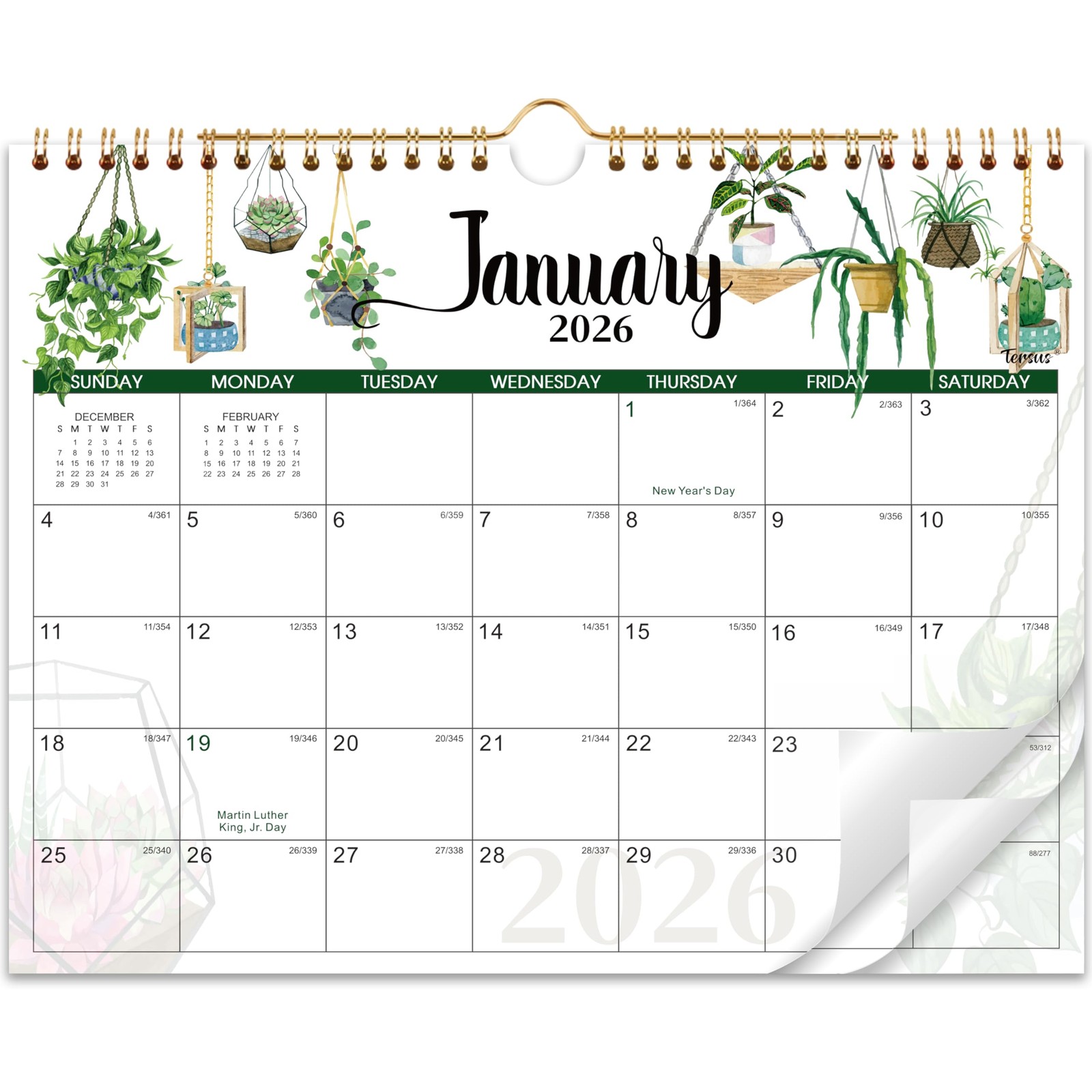 2026 Wall Calendar – 2026 Calendar, 12 Months 2026 from Jan. -…