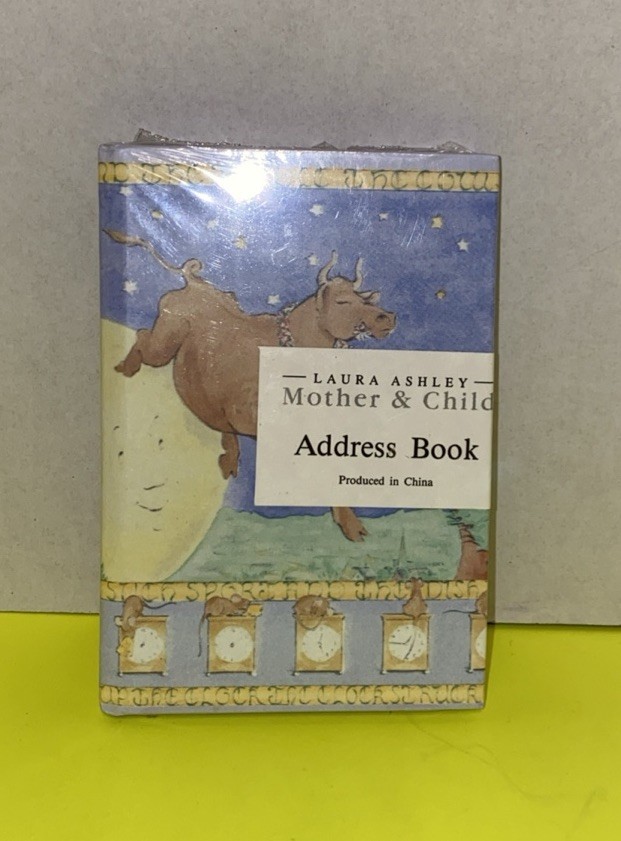 VTG Mother & Child By Laura Ashley address book nursery rhyme theme Unopened 4”