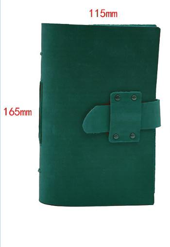 Writing notes Notebook sketchbook Diary Notepad handmade leather GREEN Q376
