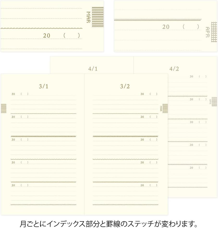 DESIGNPHIL Midori 12707006 Diary, 5 Year Consecutive Embroidery, Floral Print…