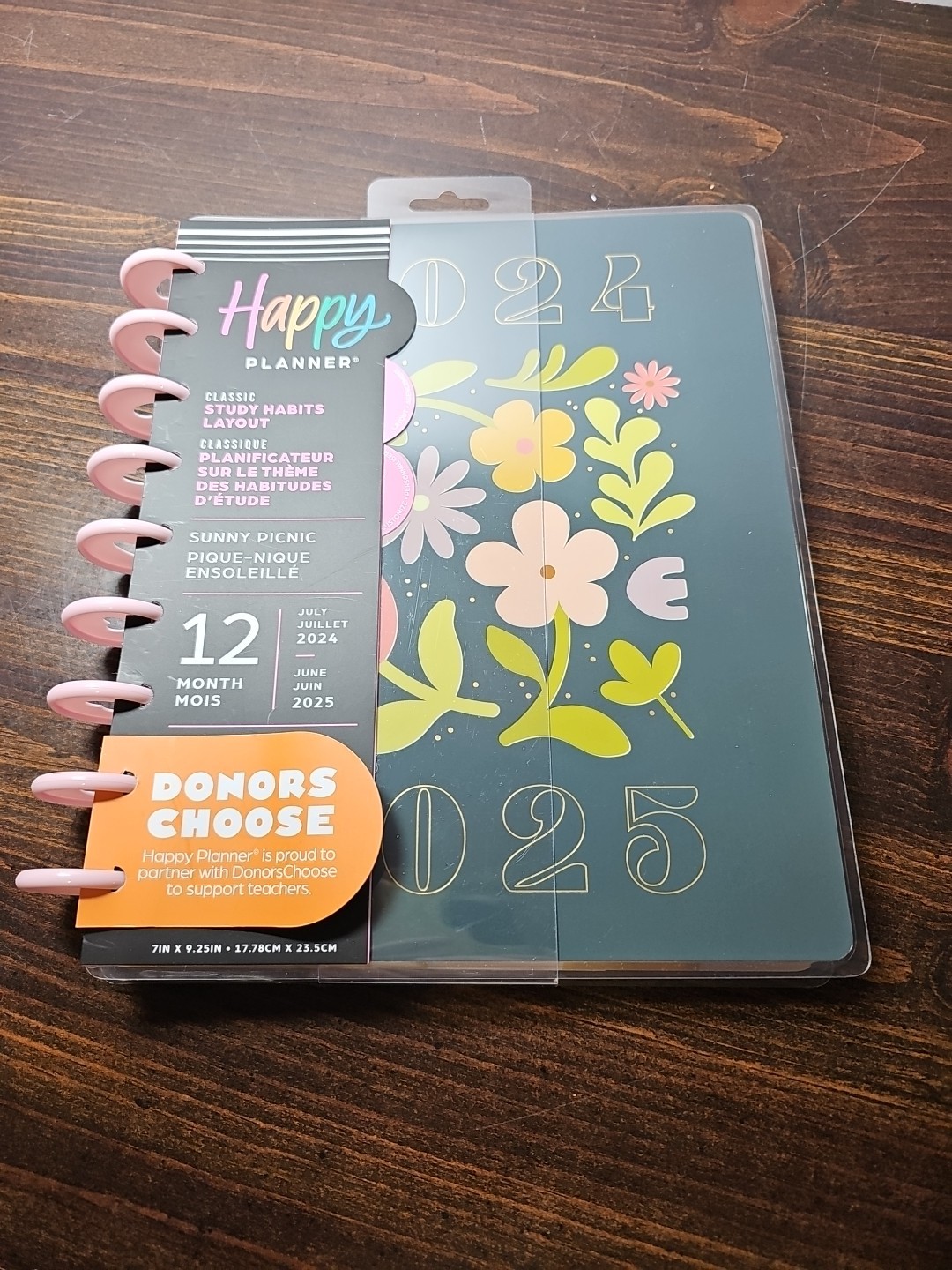 The Happy Planner 12-month planner 24-25 Classic Study Habits Sunny Picnic