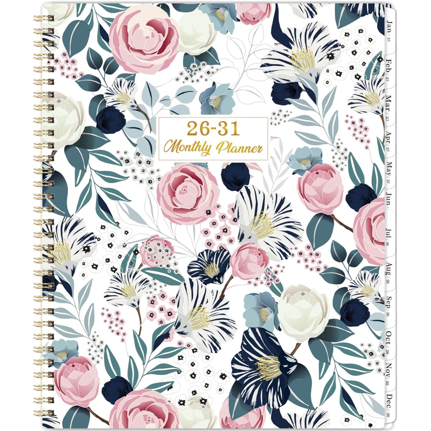 2031 Monthly Planner Spiral Bound Twin-Wire Binding 9″ x 11″