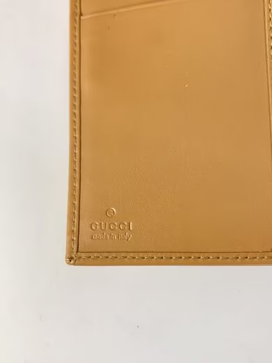 GUCCI Agenda Planner Notebook Cover Leather Camel Silver 6 Ring Japan Authentic
