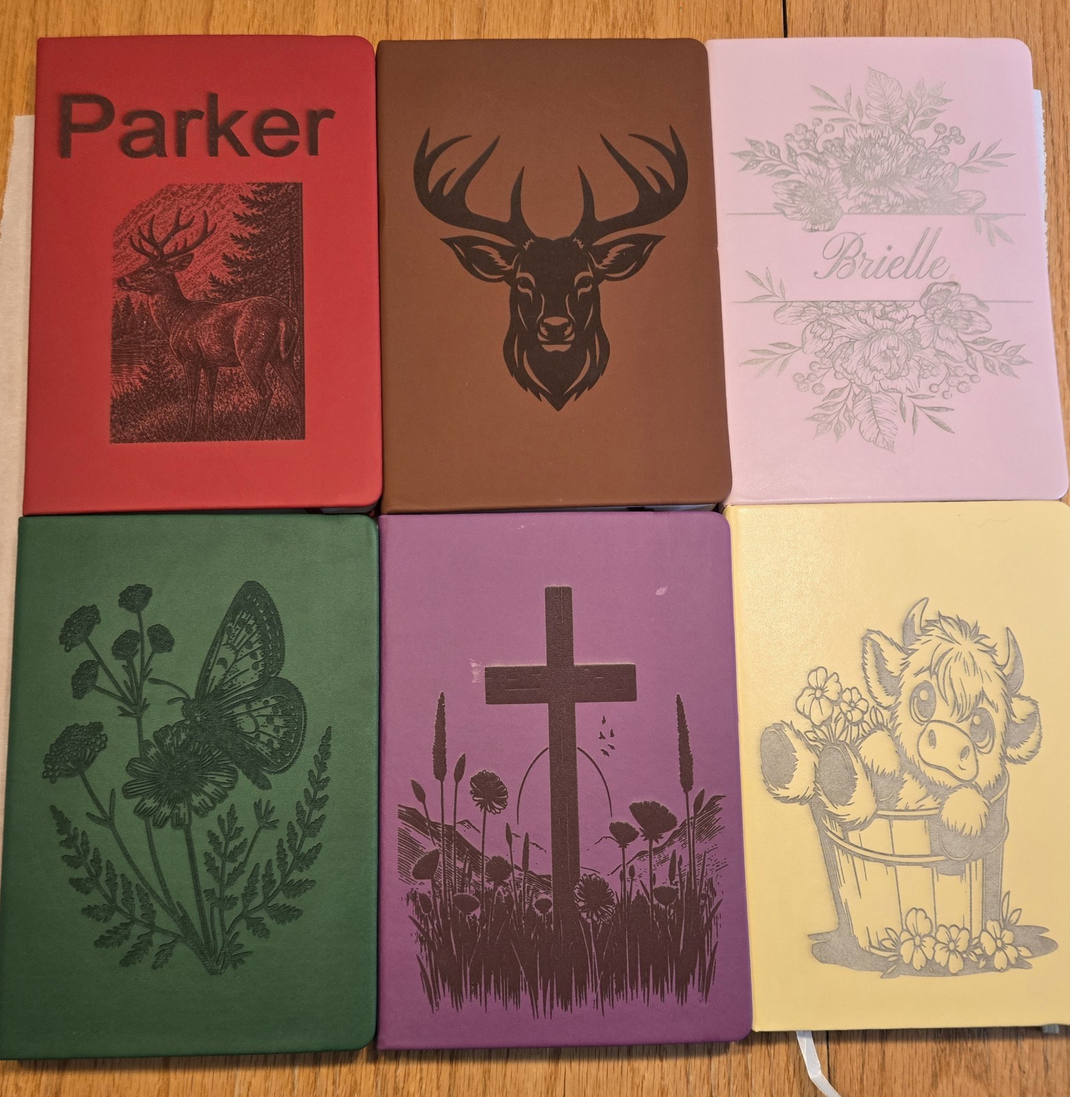 Custom Leather Notebooks – 5.7″x8.3″ – Custom laser Engraving