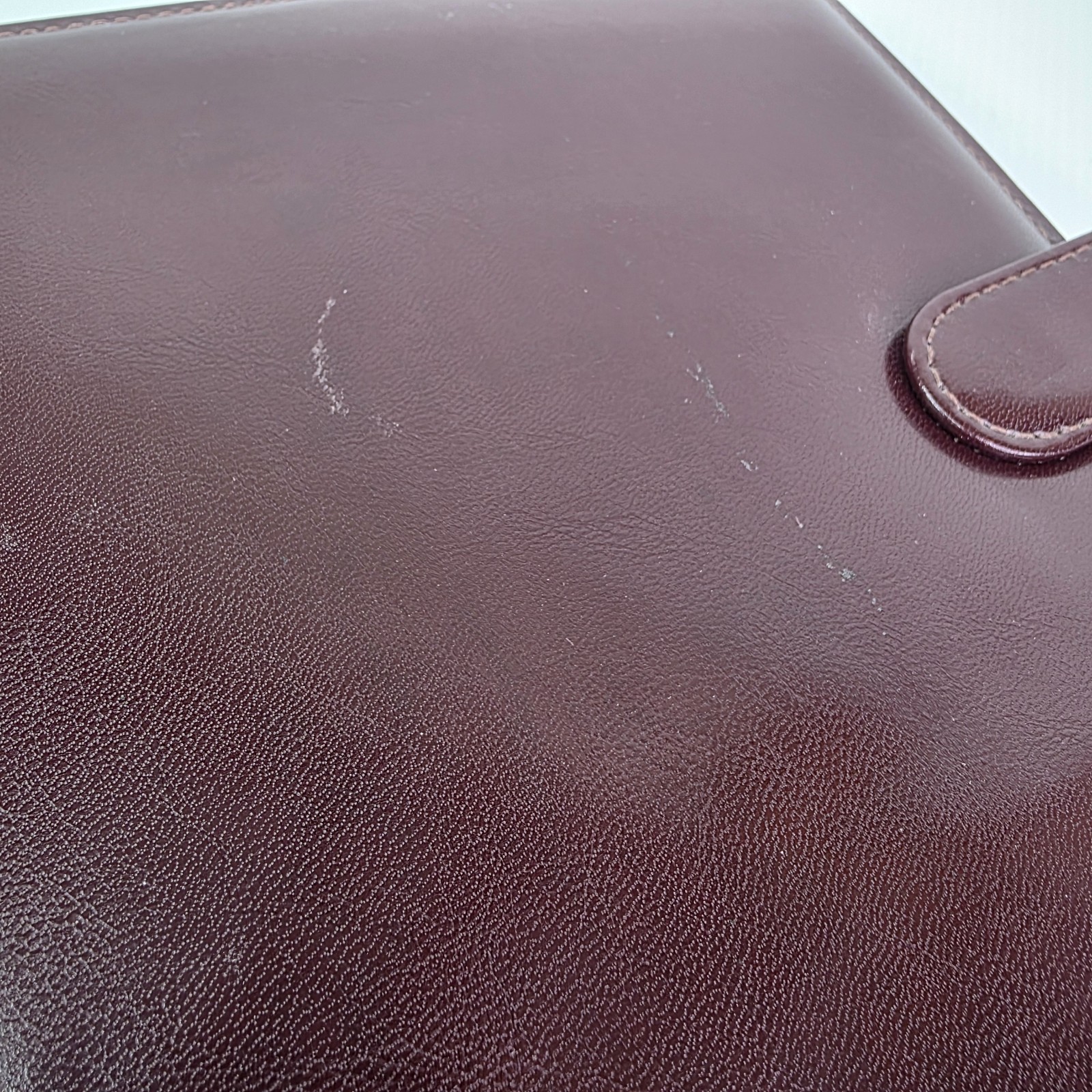 Vintage Rolodex Personal Organizer 8.5×6.5 Faux Leather 6 Ring Burgundy Snap