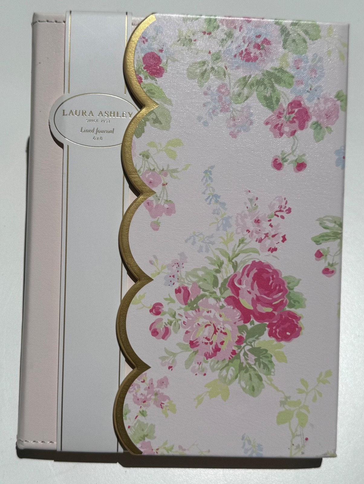 Laura Ashley Pink Soft Leatherette Notebook Journal Floral Magnetic Closure