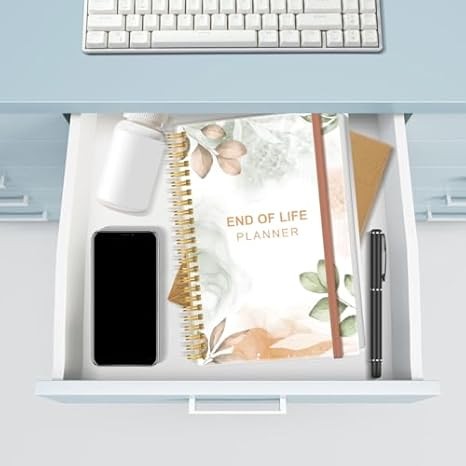 End of Life Planner: Final Arrangements Organizer & Will Prep, Rose Leaf Design