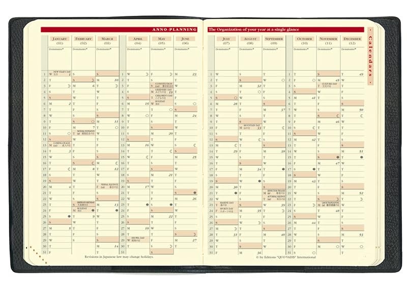 Quobadis Japan Planner Diary qv922rechfr