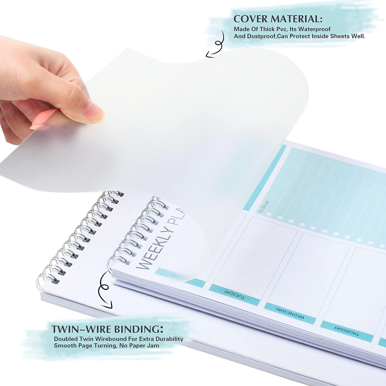 Weekly Planner Notepad,Spiral to Do List Undated Planning Pad, Weekly Organizer