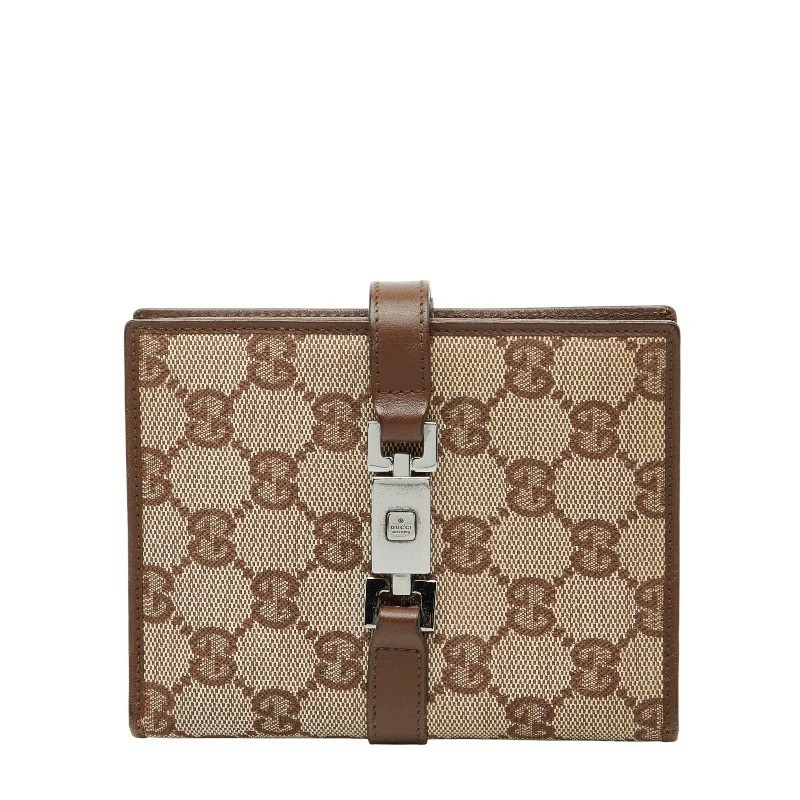 GUCCI notebook cover GG canvas Beige/Brown Leather 14x11cm w/Box F/S