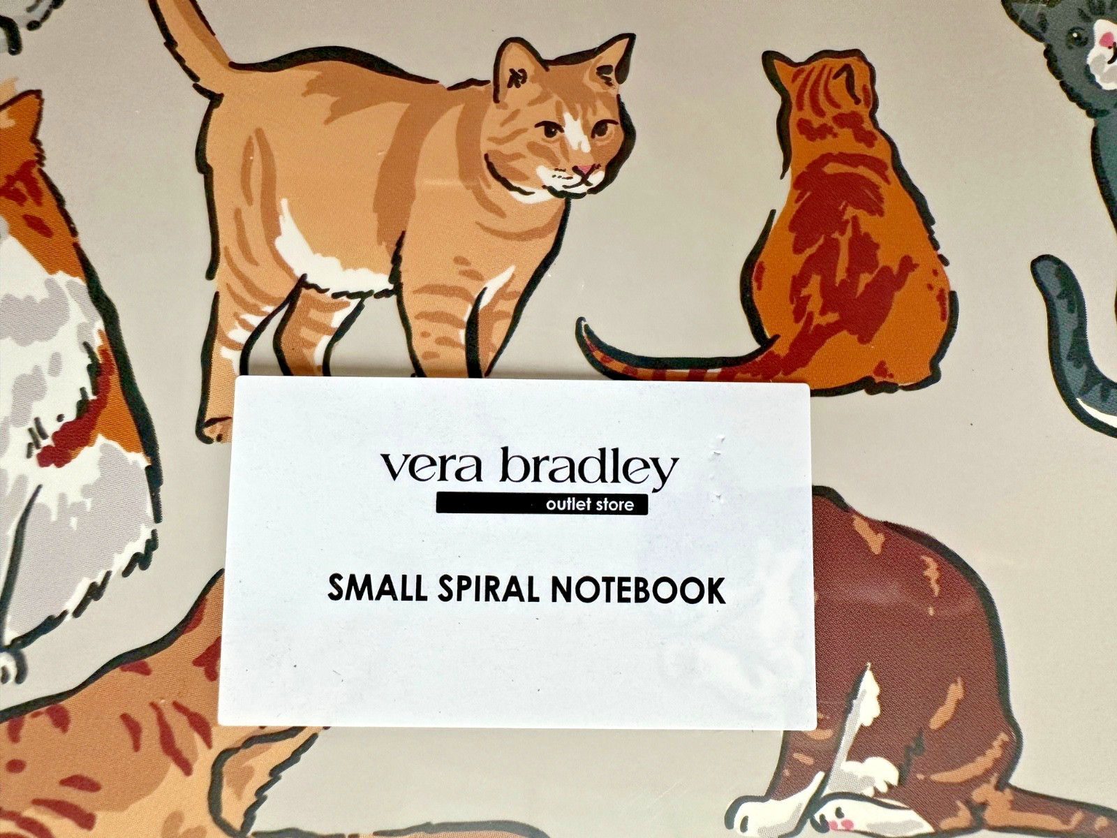 VERA BRADLEY A CAT’S LIFE SMALL SPIRAL NOTEBOOK:NWT CATS