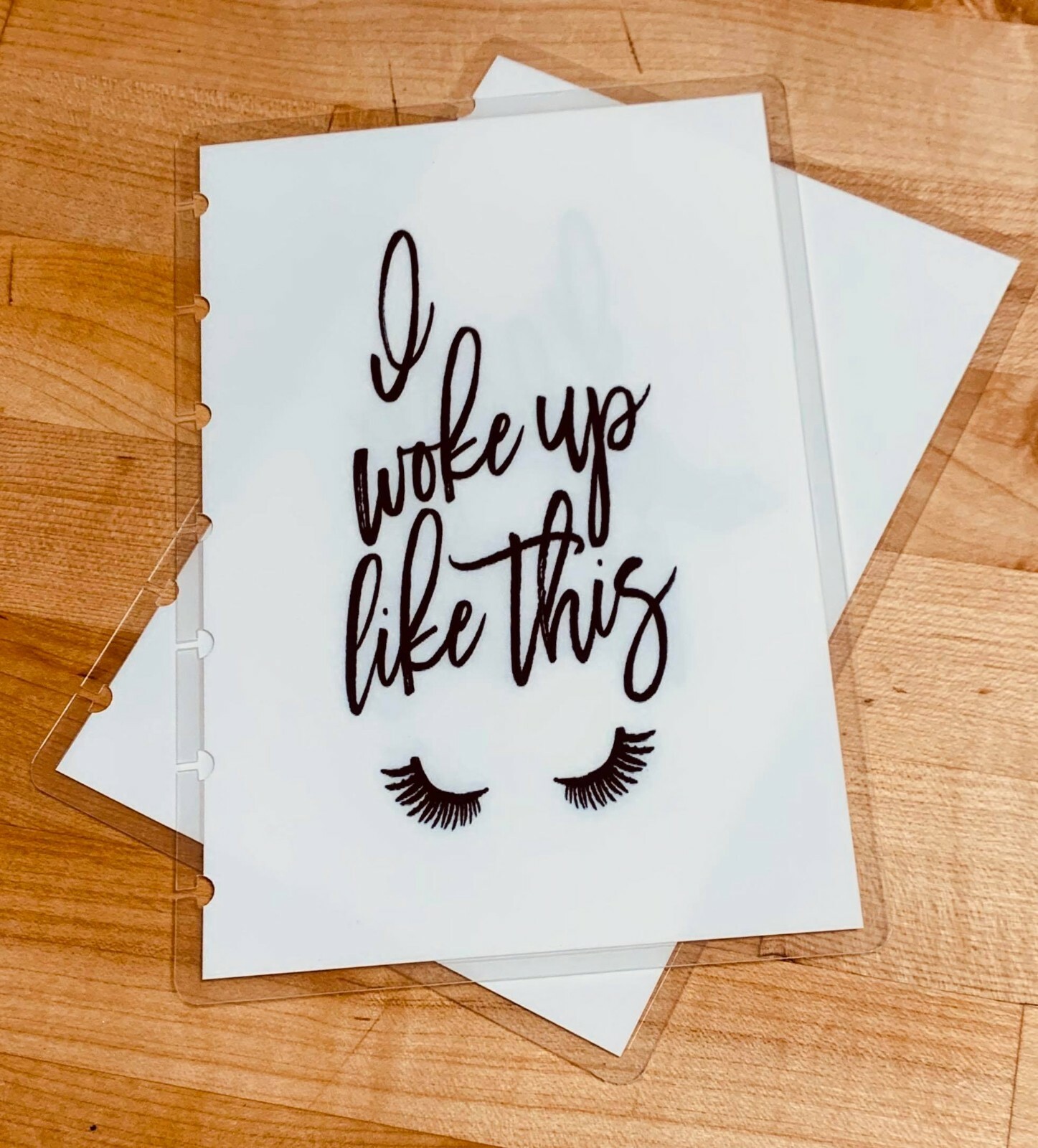 Quote *I woke up like this* Lashes Cover Set 4 use with the MINI Happy Planner