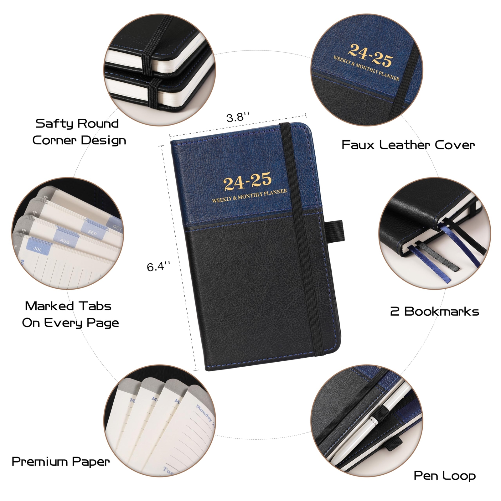 2024-2025 Pocket Planner – Pocket Calendar 2024-2025 Weekly Monthly Planner f…
