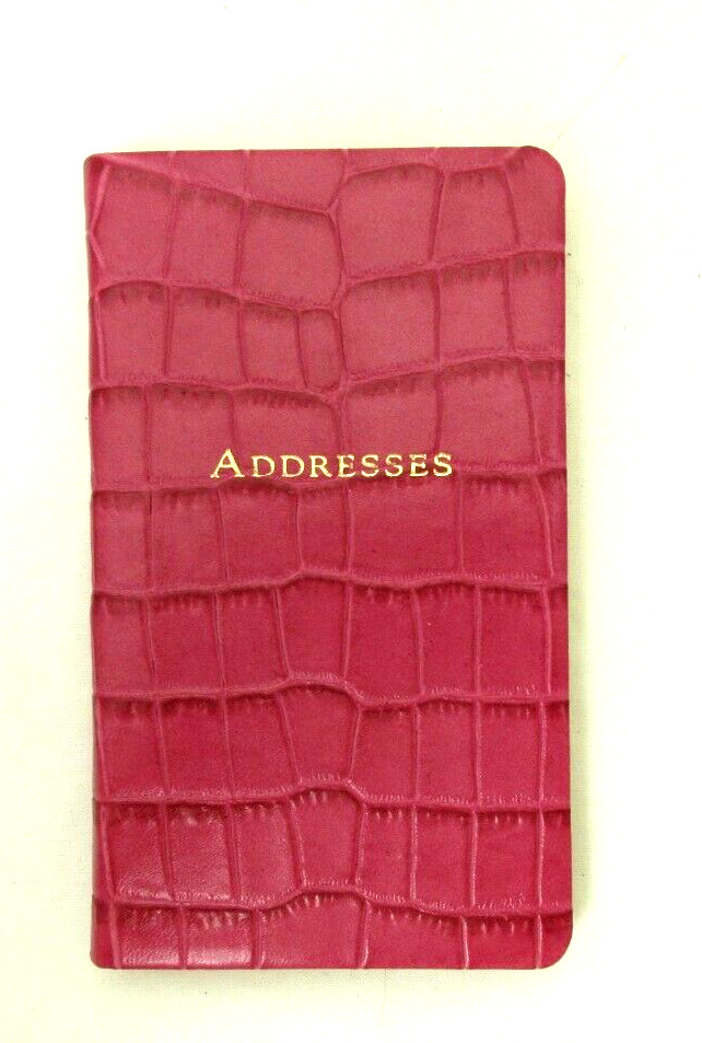 Graphic Image Address Book Pocket Size 3×5″ Leather Cover Pink Crocodile list$40