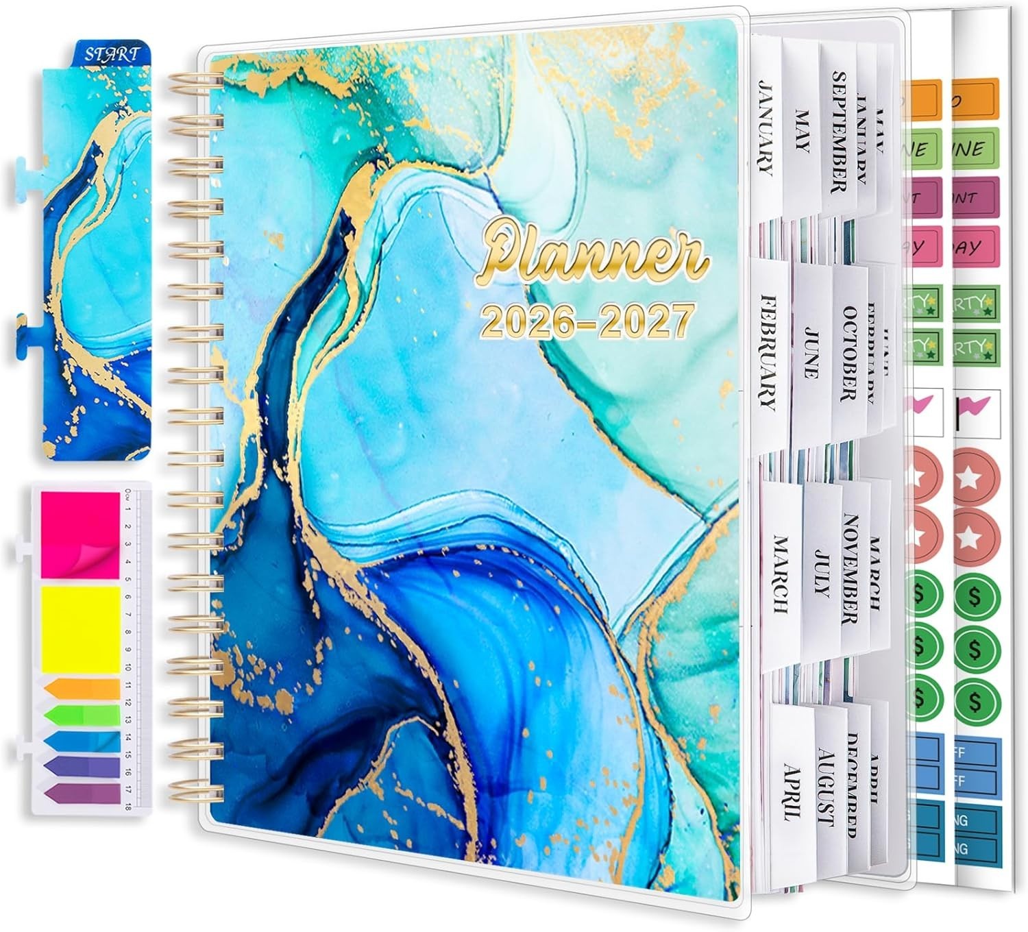 Planner 2026-2027, Large 18 Academic Daily Weekly Monthly Planner Yearly Age…