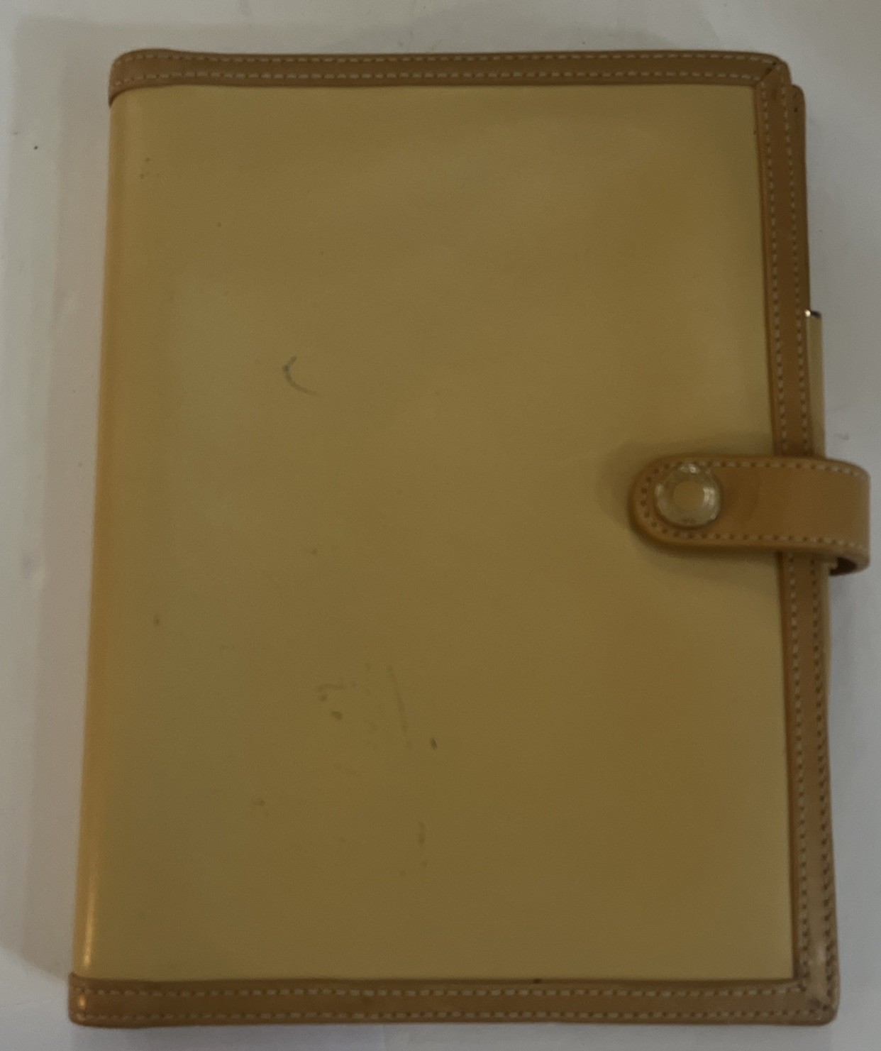 Vintage Coach Yellow Leather Portfolio Padfolio 8.5” X 6” Note Pad Y2K