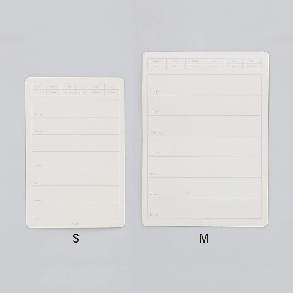 Nitoms Seal STALOGY Stuck to Peel Off Calendar 6.3 x 4.5 inches, Rose