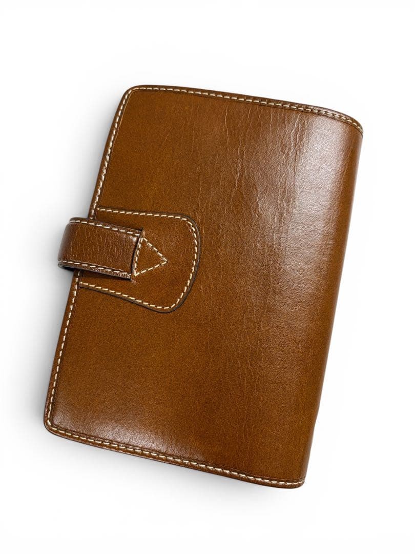 Marden FILOFAX System Planner, Bible Size brown leather Authentic rare solid