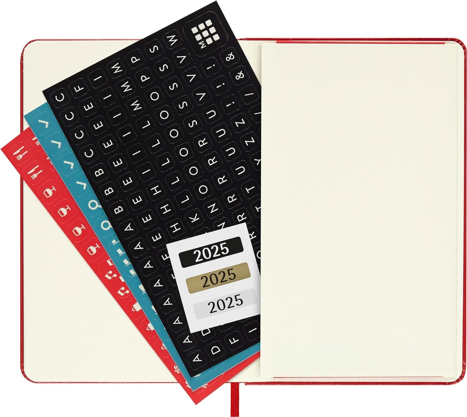 Moleskine Classic 12 Month 2025 Daily Planner, Hard pocket, scarlet red